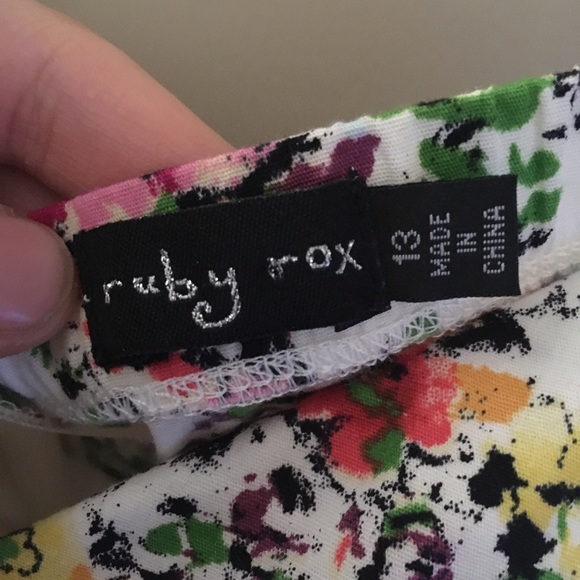 Ruby Rox - Flower Print Strapless Dress - Picture 4 of 5
